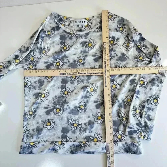 KIKIT Daisy Tye Dye Matching Shirt / Short Set Women's Size Large 90s Y2K - Picture 6 of 11